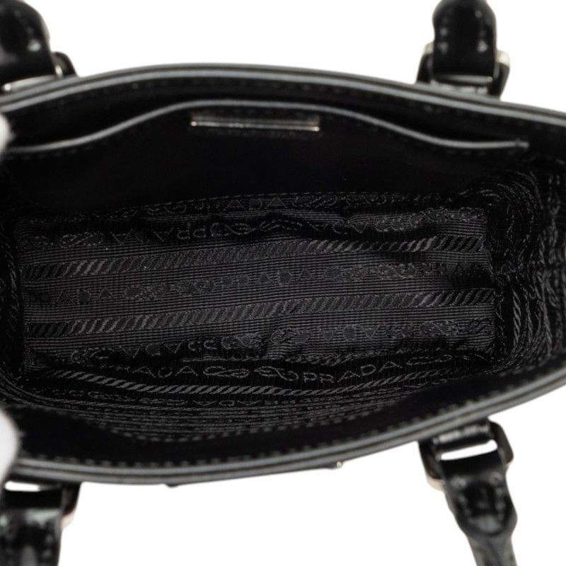 Prada 2-Way Shoulder Bag Black Leather — view 4