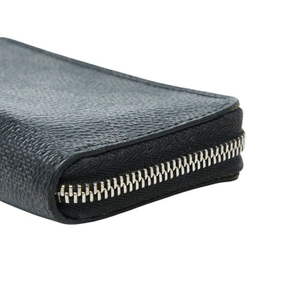 Louis Vuitton Damier Graphite Zippy Coin Purse Black Leather — view 4