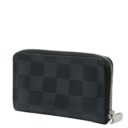 Louis Vuitton Damier Graphite Zippy Coin Purse Black Leather — view 2