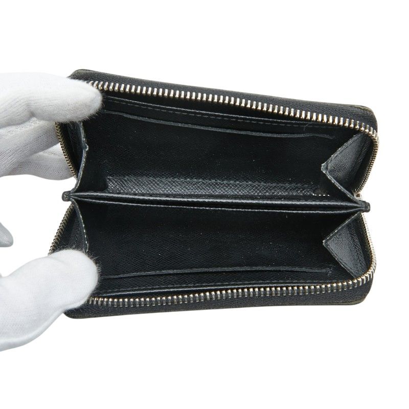 Louis Vuitton Damier Graphite Zippy Coin Purse Black Leather — view 6