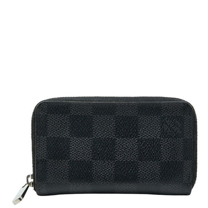 Louis Vuitton Damier Graphite Zippy Coin Purse Black Leather