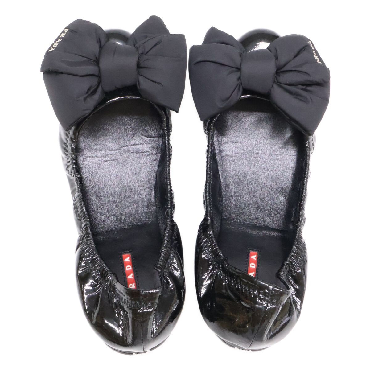 Prada Sport Patent Nylon Ribbon Flat — view 5