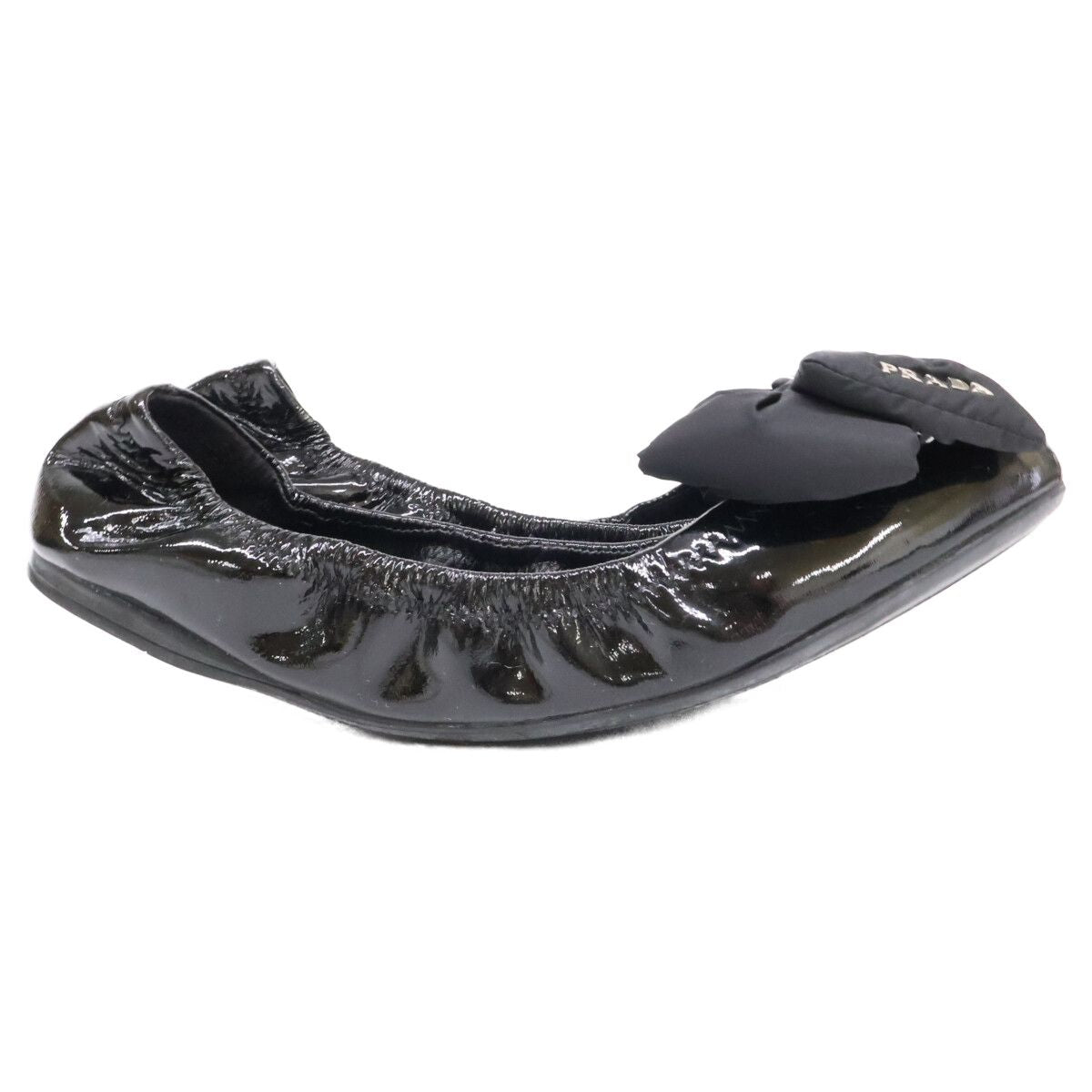 Prada Sport Patent Nylon Ribbon Flat — view 4