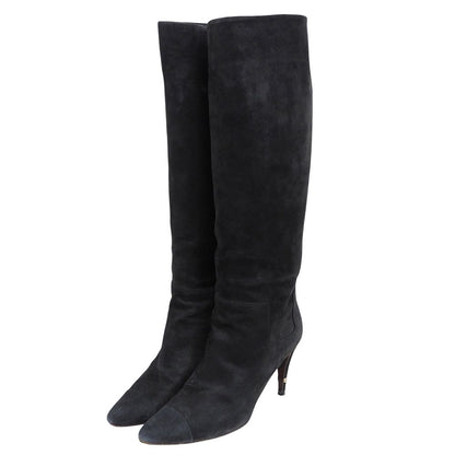 Chanel Heels Long Boots Black