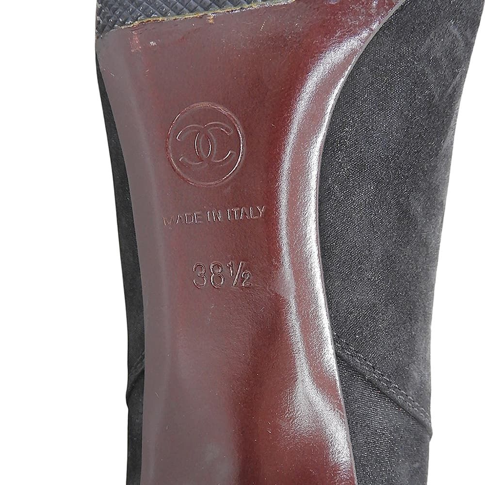 Chanel Heels Long Boots Black — view 6
