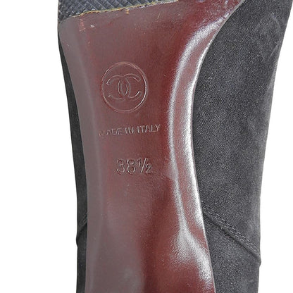 Chanel Heels Long Boots Black — view 6