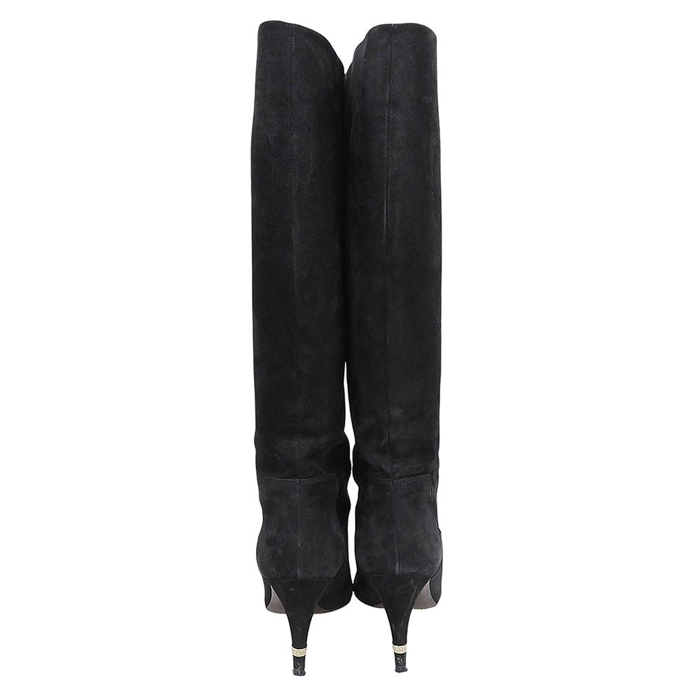 Chanel Heels Long Boots Black — view 5