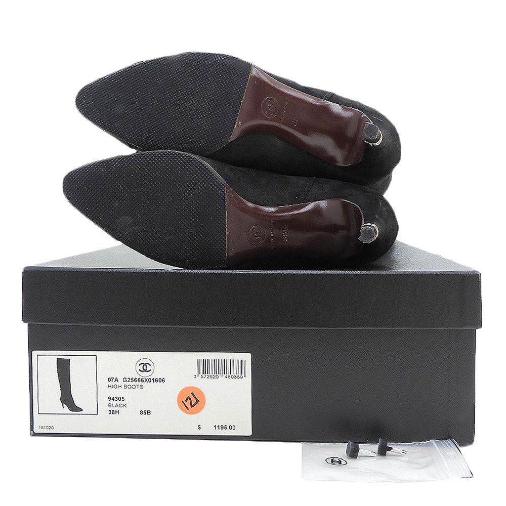 Chanel Heels Long Boots Black — view 2