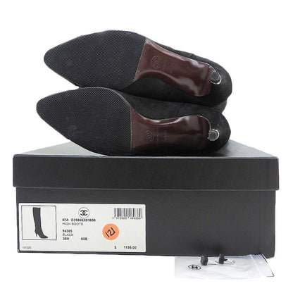 Chanel Heels Long Boots Black — view 2
