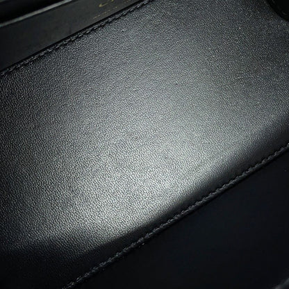 Chanel Chain Shoulder Bag Quilted CC Logo Vanity Caviar Leather Black — view 8