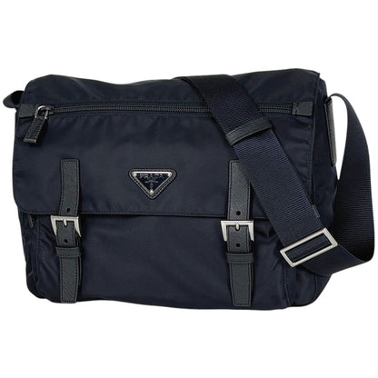 Prada Shoulder Bag Tessuto Nylon Blue