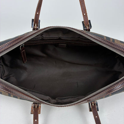 Fendi Handbag Zucca Pattern Canvas Brown — view 6