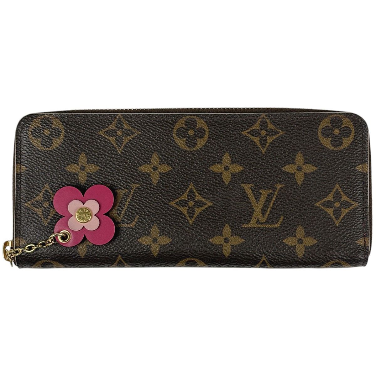 Louis Vuitton Portefeuille Clemence Wallet Zip Around Monogram Brown