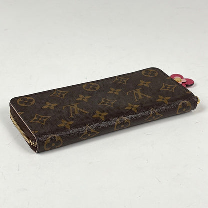 Louis Vuitton Portefeuille Clemence Wallet Zip Around Monogram Brown — view 2