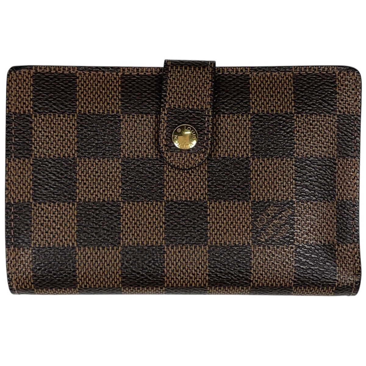 Louis Vuitton Porte-Monnaie Biet Viennois Bifold Wallet Kiss Lock Damier Brown