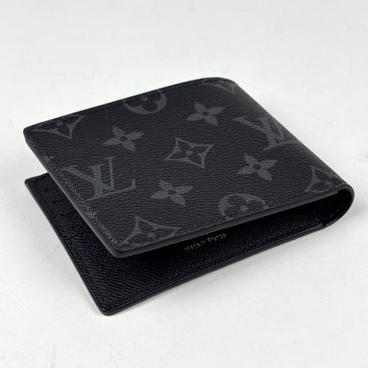Louis Vuitton Portefeuille Calf Bifold Wallet Monogram Eclipse Noir — view 2