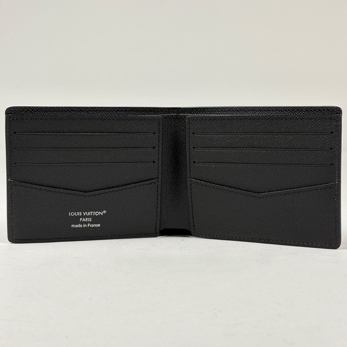 Louis Vuitton Portefeuille Calf Bifold Wallet Monogram Eclipse Noir — view 4