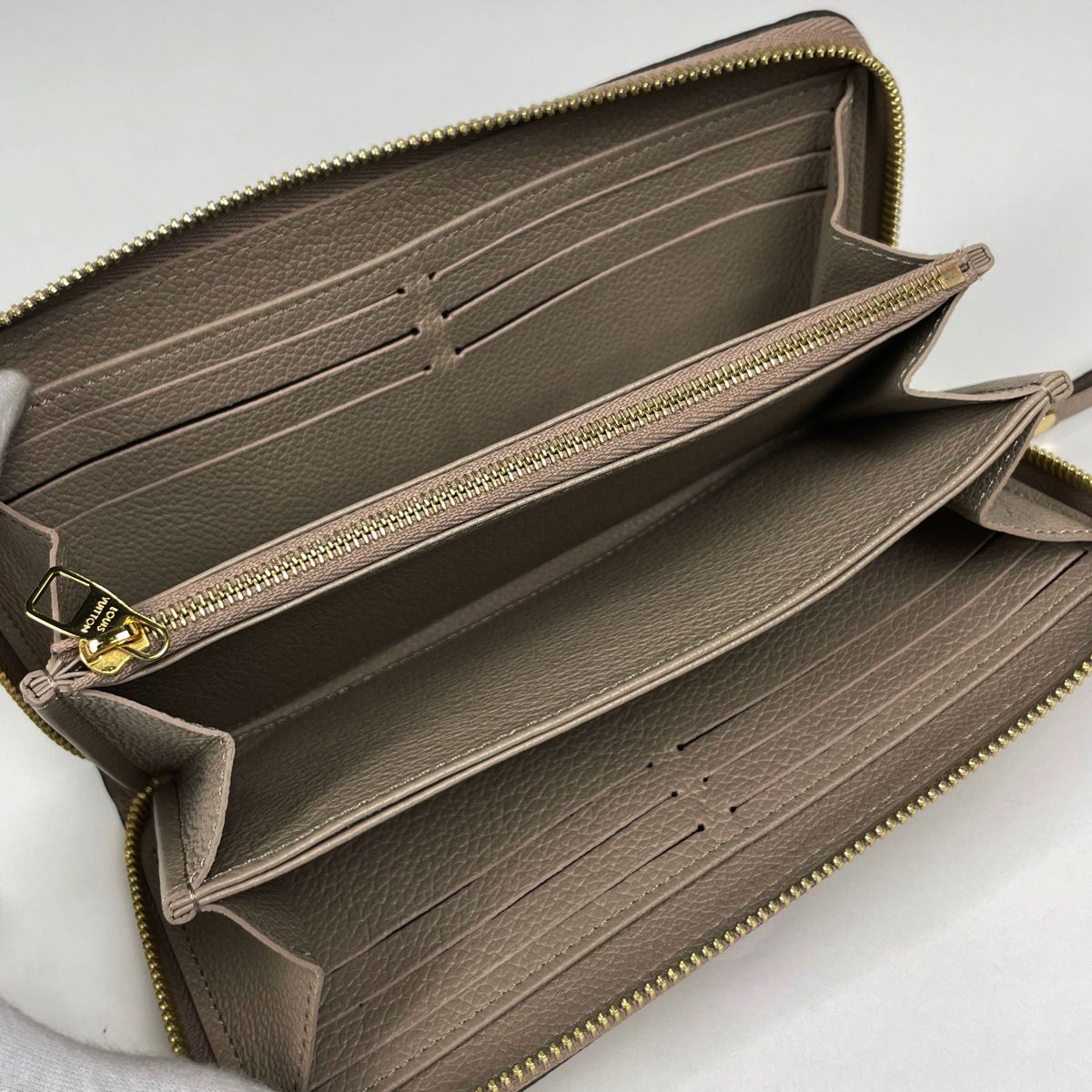 Louis Vuitton Zippy Wallet Monogram Empreinte Tourterelle — view 6