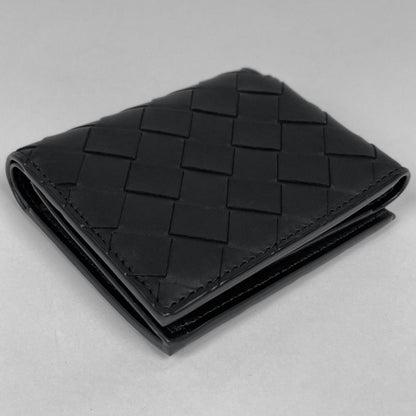 Bottega Veneta Bifold Wallet Intrecciato Leather Black — view 2