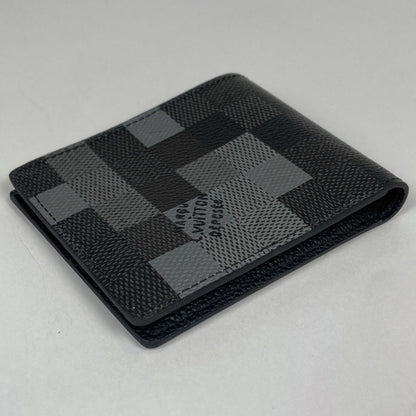 Louis Vuitton Portefeuille Calf Bifold Wallet Damoflage Leather Noir — view 2