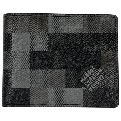 Louis Vuitton Portefeuille Calf Bifold Wallet Damoflage Leather Noir