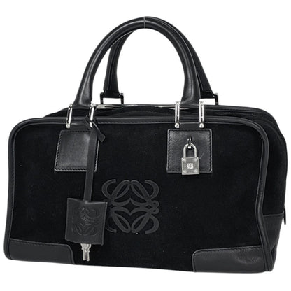 Loewe Handbag Amazona 28 Anagram Suede Black