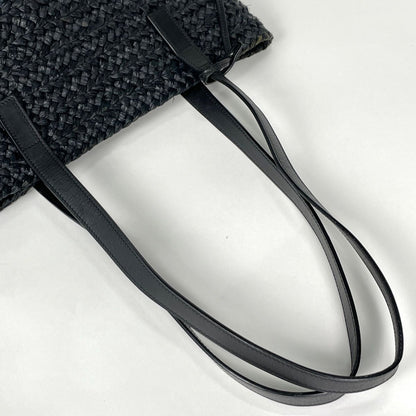 Saint Laurent Tote Pannier Small Basket Raffia Black — view 6