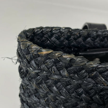 Saint Laurent Tote Pannier Small Basket Raffia Black — view 4