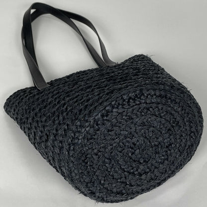 Saint Laurent Tote Pannier Small Basket Raffia Black — view 2