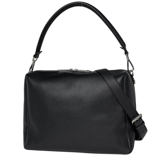 Fendi Handbag Louis Large 2-Way Leather Black