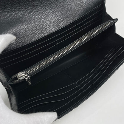 Dior Saddle Long Flap Wallet Oblique Jacquard Cotton Black — view 6