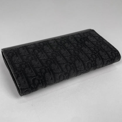Dior Saddle Long Flap Wallet Oblique Jacquard Cotton Black — view 2