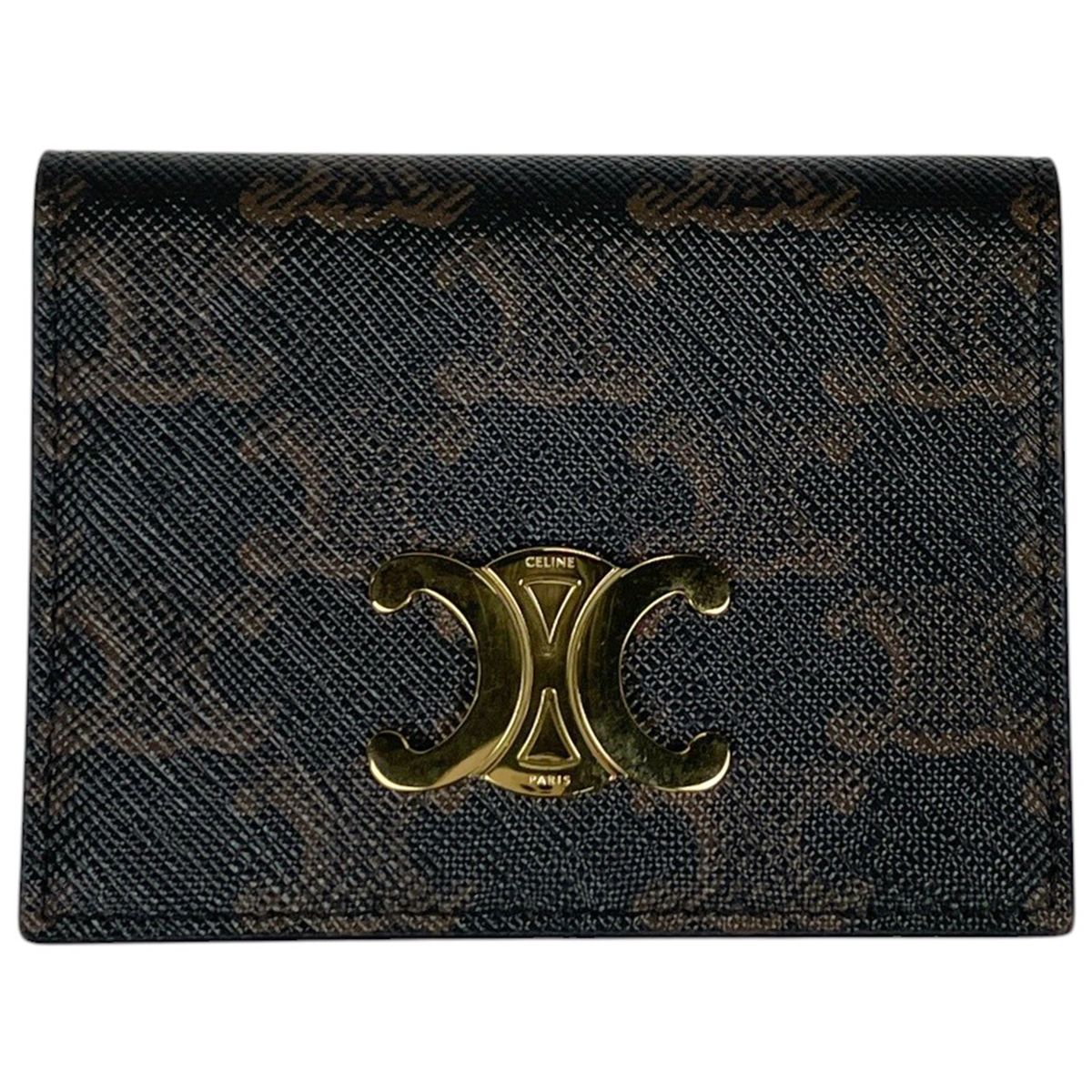 Celine Bifold Triomphe Card Holder Case Calf