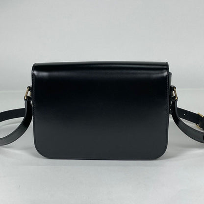 Celine Shoulder Bag Triomphe Leather Black — view 3
