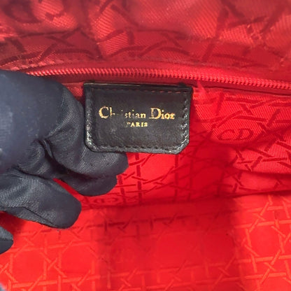 Dior Lady Lambskin Black Handbag Gold — view 4