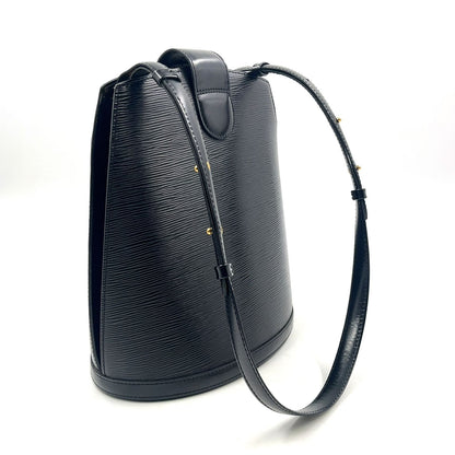 Louis Vuitton Cluny Epi Noir Leather Black Shoulder Bag Gold — view 2