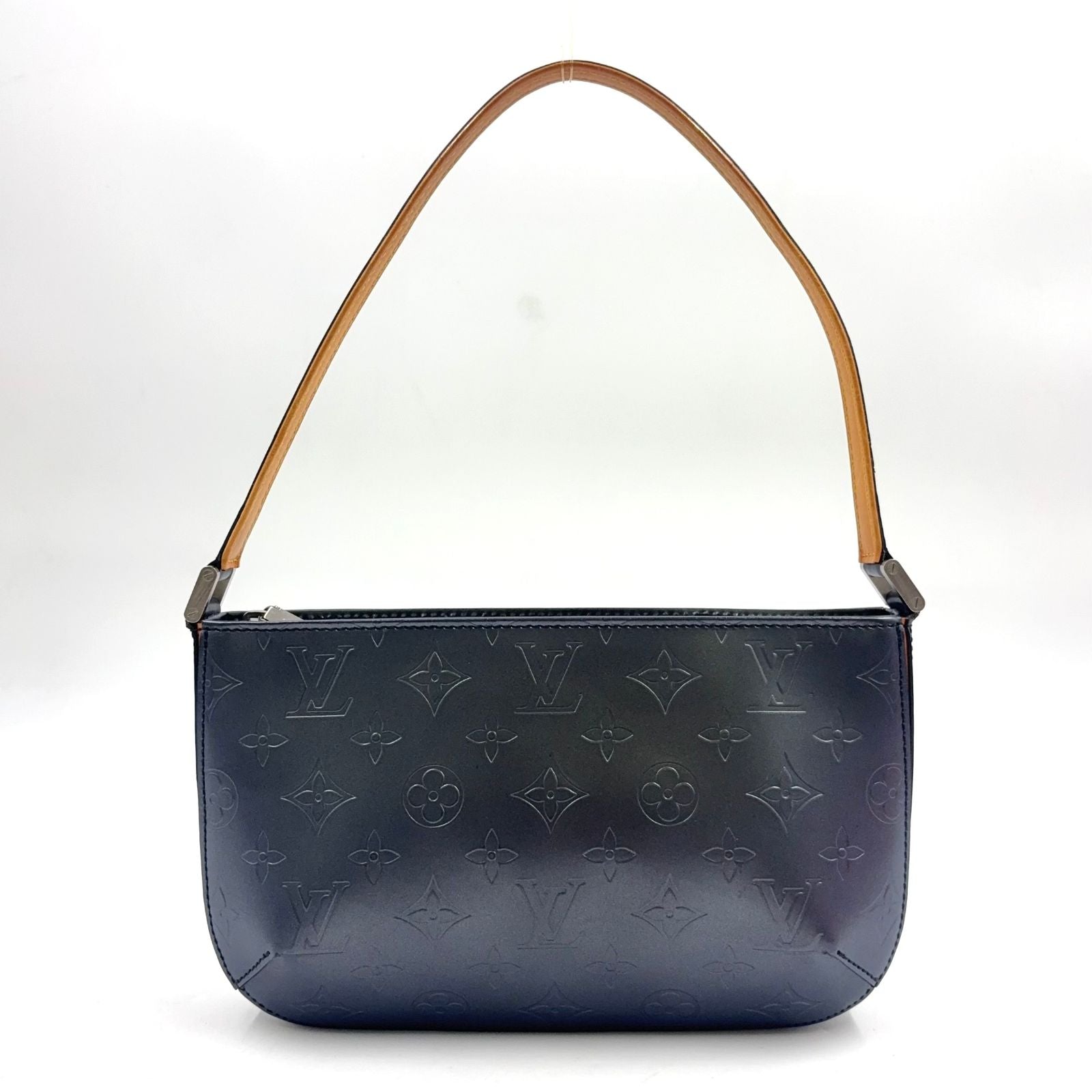 Louis Vuitton Fowler Monogram Mat Noir Leather Yellow Brown Darkgray Handbag