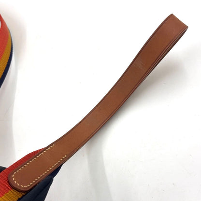 Hermes Leather Nylon Brown Multicolor Pet Leash Dog — view 6