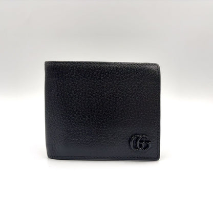 Gucci GG Marmont Leather Black Bi Foldwallet Wallet
