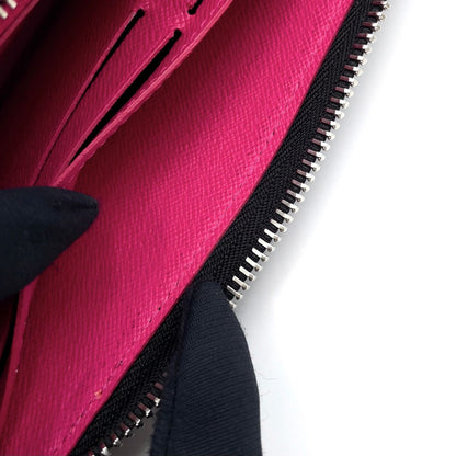 Louis Vuitton Portefeuille Clemence Leather Pink Black Wallet Silver — view 9