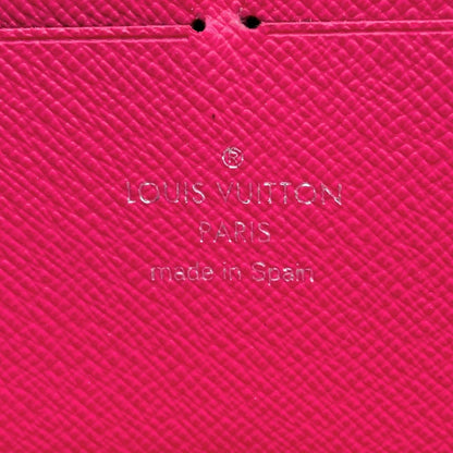 Louis Vuitton Portefeuille Clemence Leather Pink Black Wallet Silver — view 4