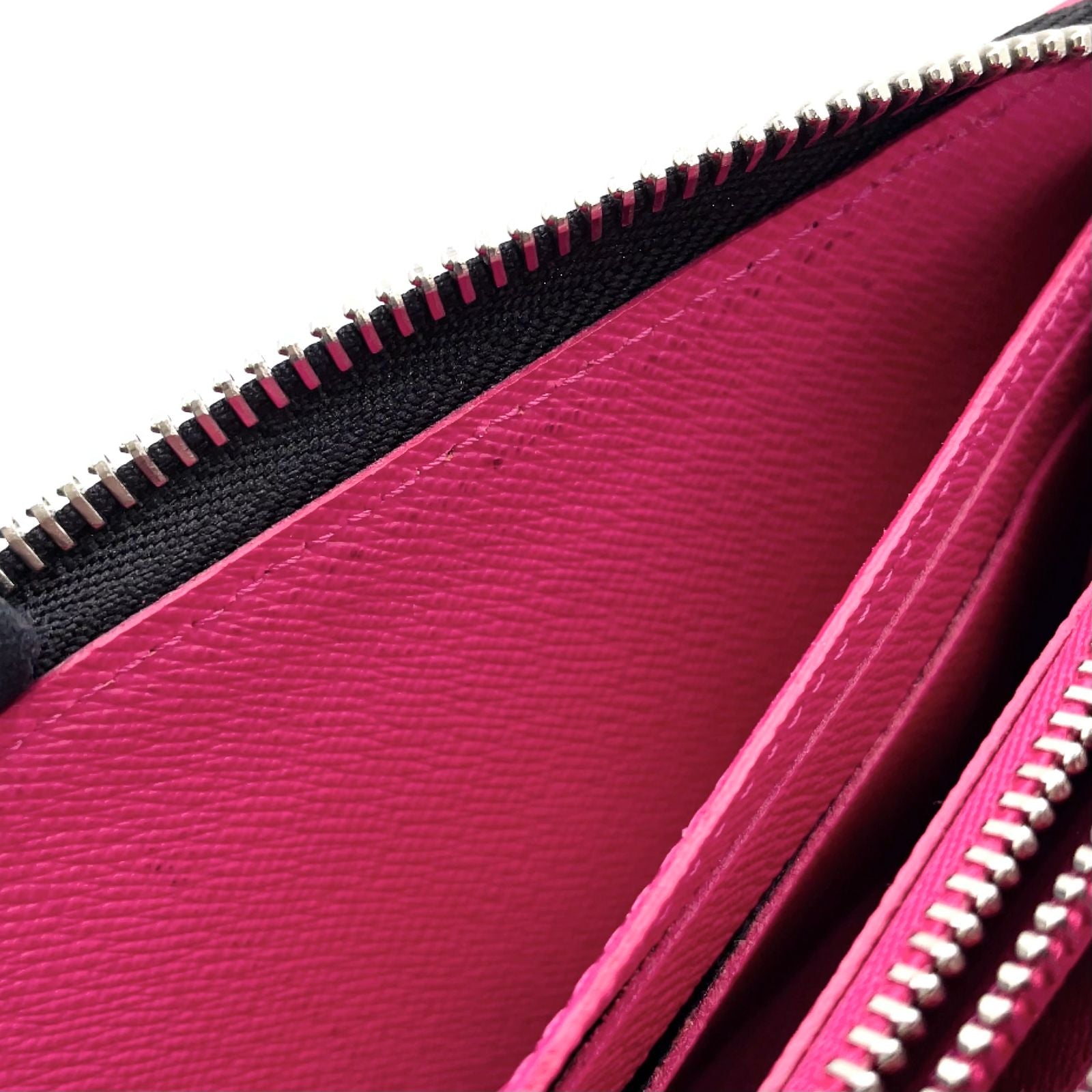Louis Vuitton Portefeuille Clemence Leather Pink Black Wallet Silver — view 8
