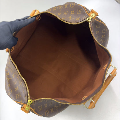Louis Vuitton Keepall Bandouliere 50 Monogram Leather Brown Light Boston — view 3