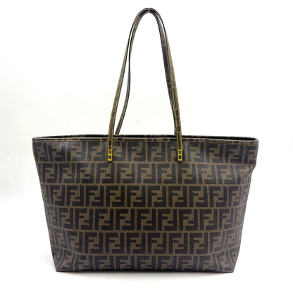 Fendi Zucca Brown Tote Gold