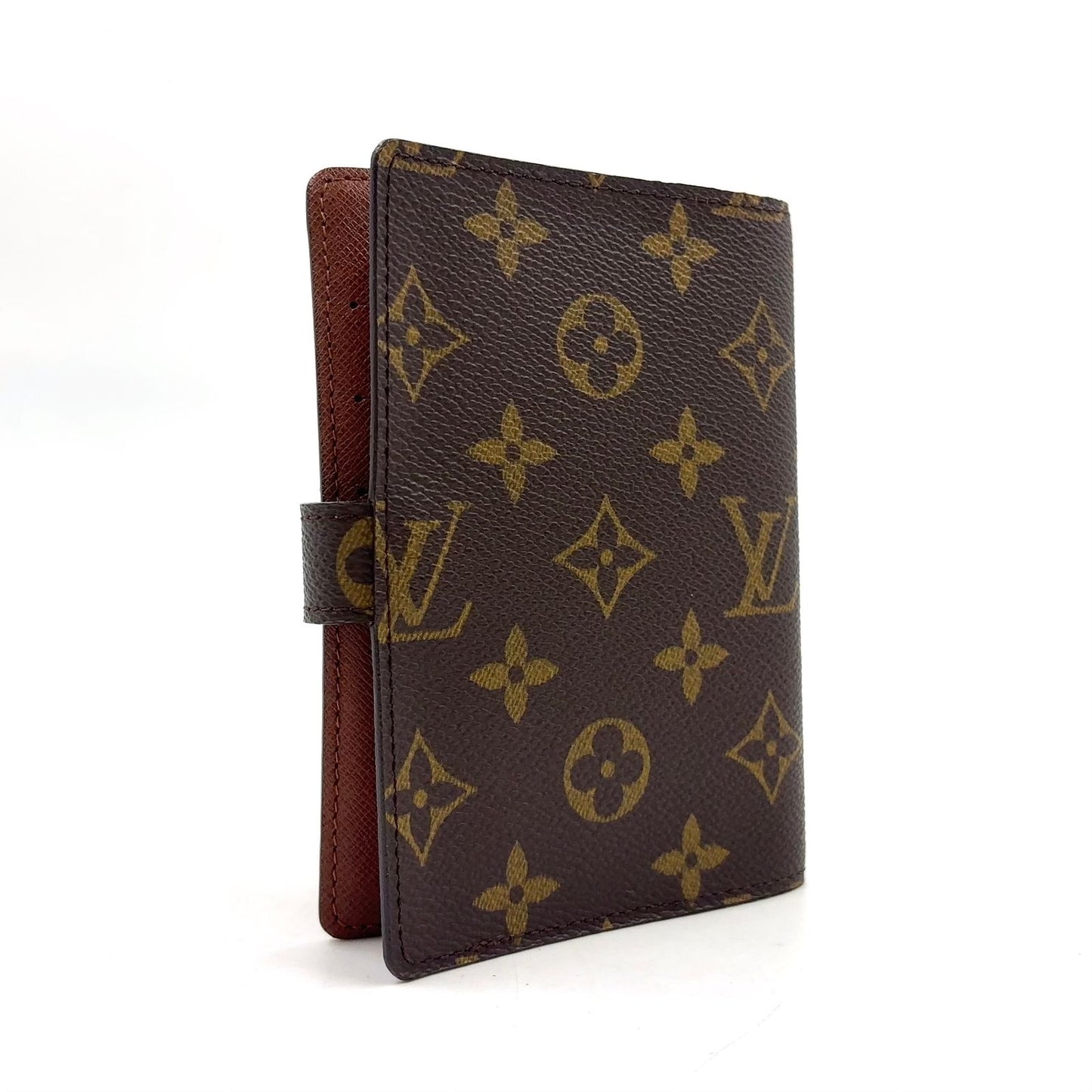 Louis Vuitton Agenda PM Monogram Leather Brown Pocket Bookcover Gold — view 2
