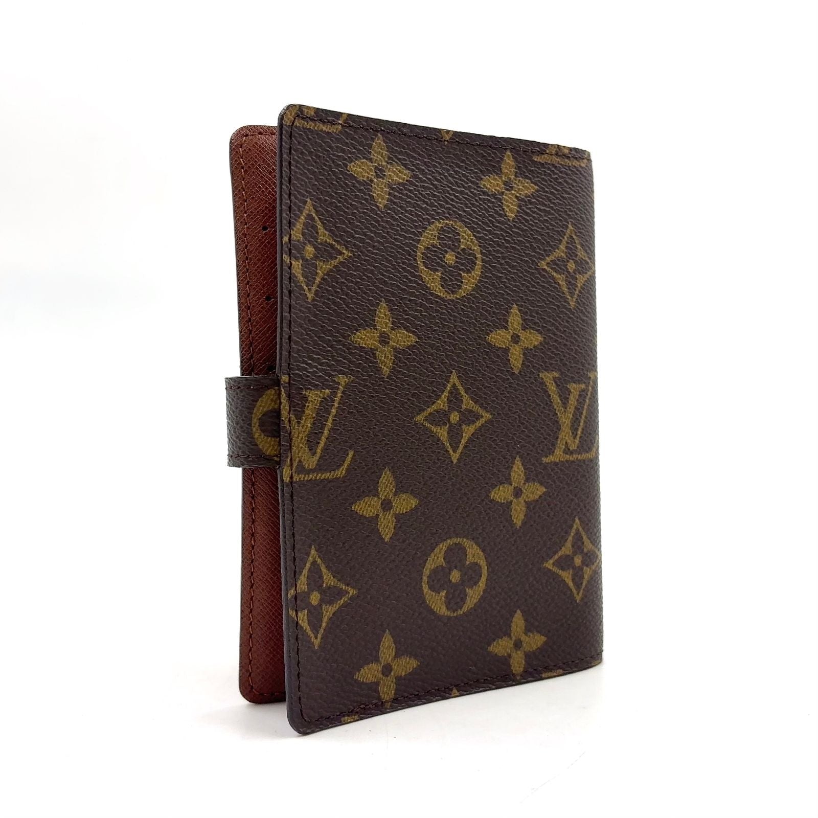 Louis Vuitton Agenda PM Monogram Leather Brown Pocket Bookcover Gold — view 2