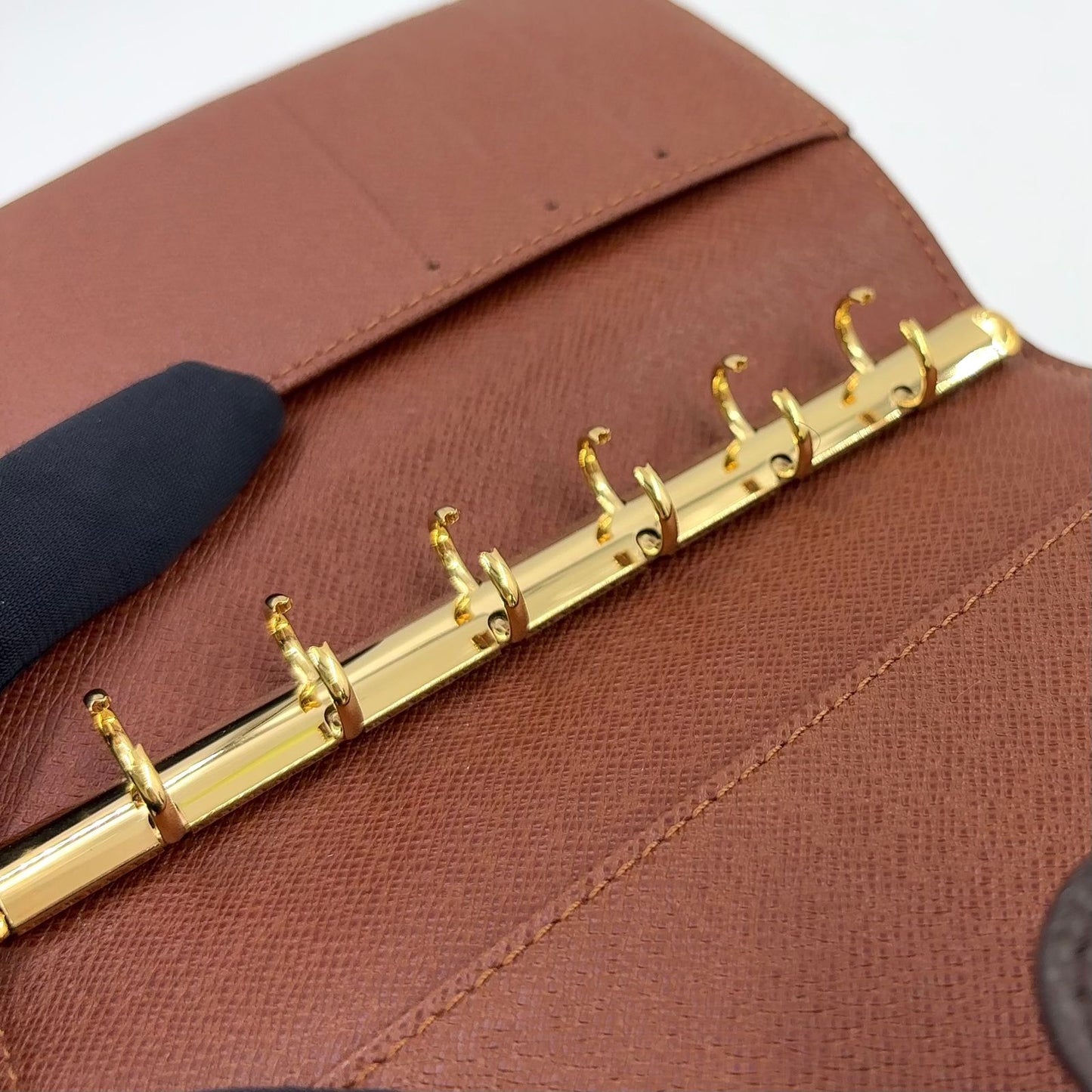 Louis Vuitton Agenda PM Monogram Leather Brown Pocket Bookcover Gold — view 9