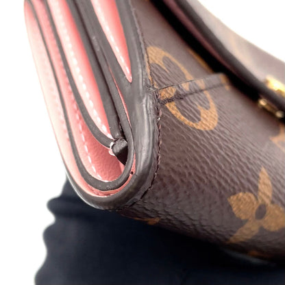 Louis Vuitton Portefeuille Correspondence Leather Brown Lightpink Tri Foldwallet — view 8