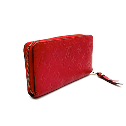 Louis Vuitton Zippy Wallet Monogram Empreinte Leather Red Round Gold — view 2