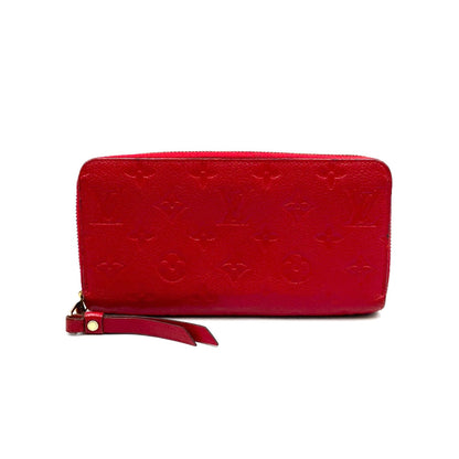 Louis Vuitton Zippy Wallet Monogram Empreinte Leather Red Round Gold